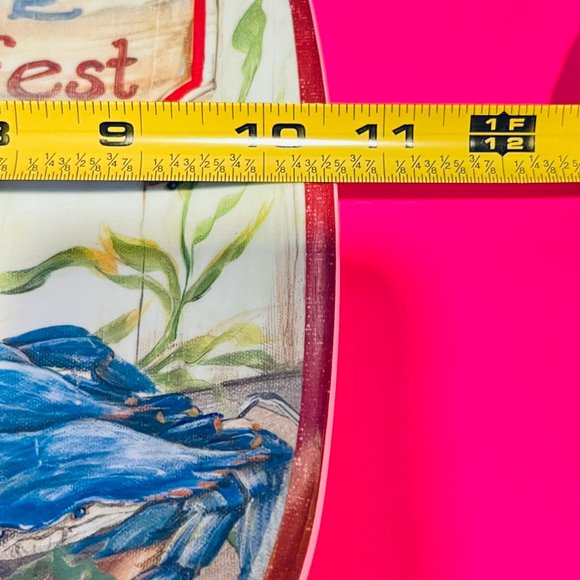 NEW… Set of Three Blue Crabfest Plates, Certified International ~ Kate McRostie - Picture 7 of 13